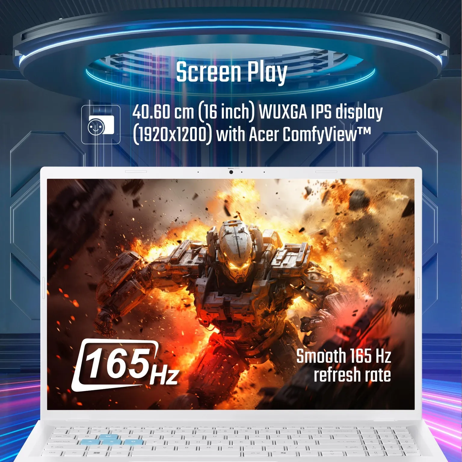 Acer Nitro Lite 16 NL16-71G Gaming Laptop, White - Image 2
