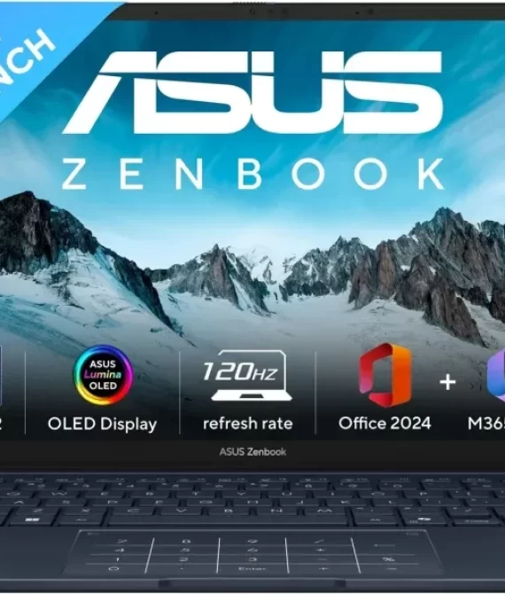 ASUS Zenbook 14 OLED (2025) UX3405CA-PZ163WS Thin and Light Laptop, Ponder Blue