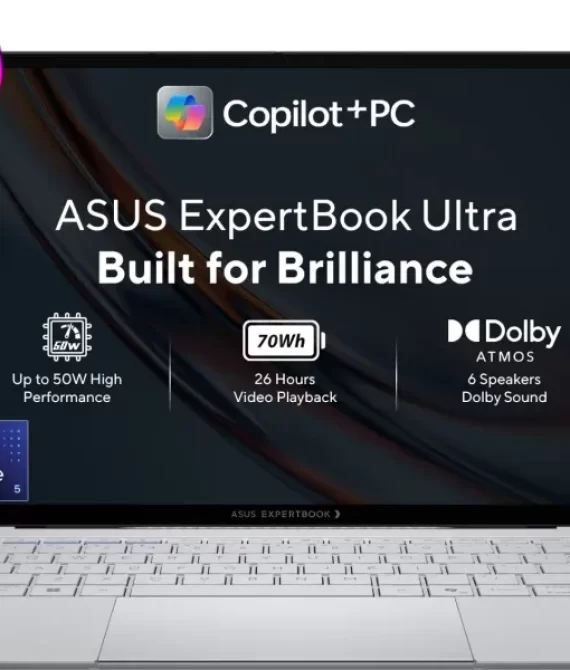 ASUS ExpertBook Ultra Copilot+ PC B9406CAA-TG1334WS Thin and Light Laptop, Morn Grey
