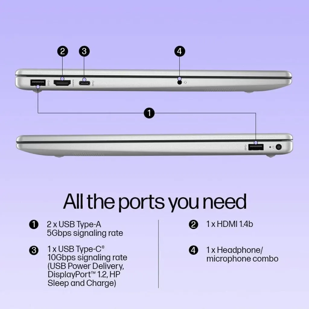 HP 15-fd1095TU Thin and Light Laptop, Natural Silver - Image 2