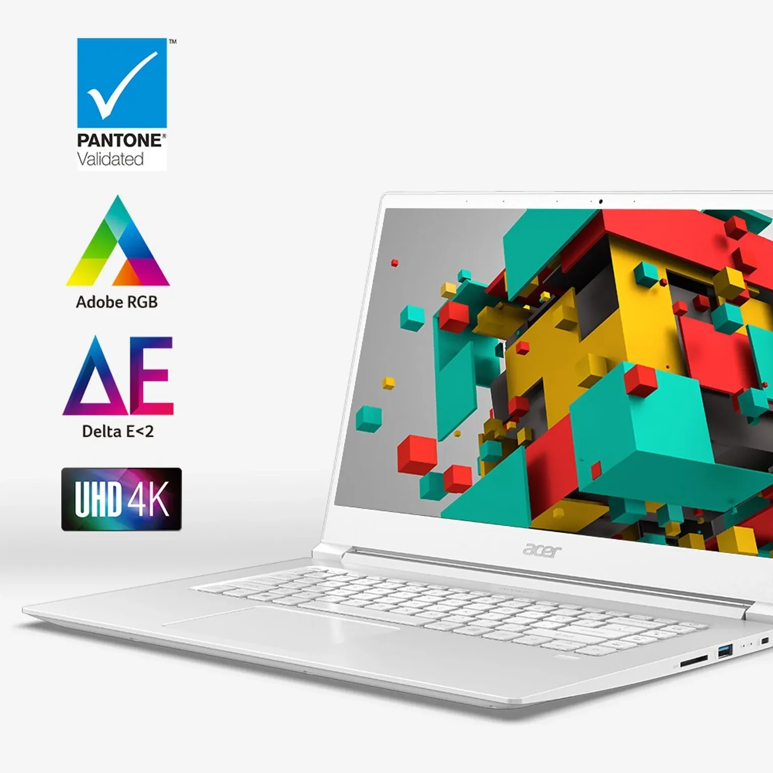 Acer ConceptD 5 CN515-51 Creator Laptop, White - Image 3