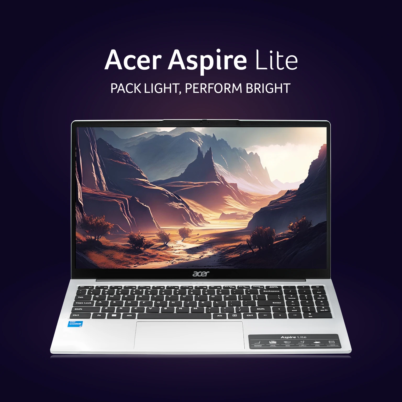 Acer Aspire Lite AL15-52H Thin and Light Laptop, Pure Silver