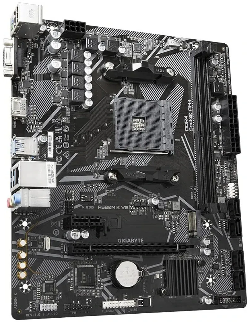 GIGABYTE A520M K V2 Ultra Durable AM4Socket Micro-ATX AMD A520 Chipset DDR4 Motherboard for Desktop - Image 4